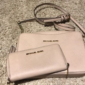 Michael Kors crossbody and matching wallet